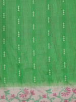 Thumbnail for Green Silk Blend Digital Print Striped Saree with Unstitched Blouse - Hiral Fashion - Distacart