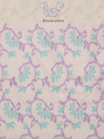 Thumbnail for Purple Silk Blend Digital Print Striped Saree with Unstitched Blouse - Hiral Fashion - Distacart