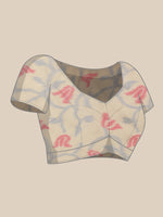 Thumbnail for Black Silk Blend Digital Print Striped Saree with Unstitched Blouse - Hiral Fashion - Distacart