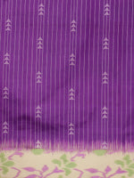 Thumbnail for Purple Silk Blend Digital Print Striped Saree with Unstitched Blouse - Hiral Fashion - Distacart