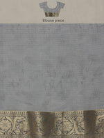 Thumbnail for Gray Munga Silk Digital Print Floral Saree with Unstitched Blouse - Hiral Fashion - Distacart