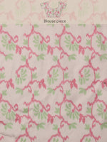 Thumbnail for Turquoise Munga Silk Digital Print Floral Saree with Unstitched Blouse - Hiral Fashion - Distacart