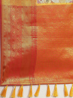 Thumbnail for Multicolor Art Silk Digital Print Floral Saree with Unstitched Blouse - Hiral Fashion - Distacart