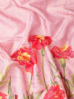 Thumbnail for Lavender Tissue Silk Digital Print Floral Saree with Unstitched Blouse - Hiral Fashion - Distacart