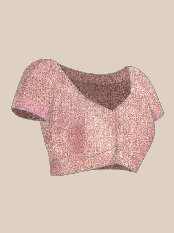 Lavender Tissue Silk Digital Print Floral Saree with Unstitched Blouse - Hiral Fashion - Distacart