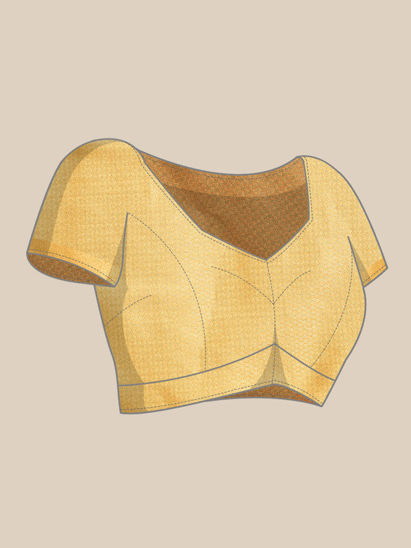 Yellow Tissue Silk Digital Print Floral Saree with Unstitched Blouse - Hiral Fashion - Distacart