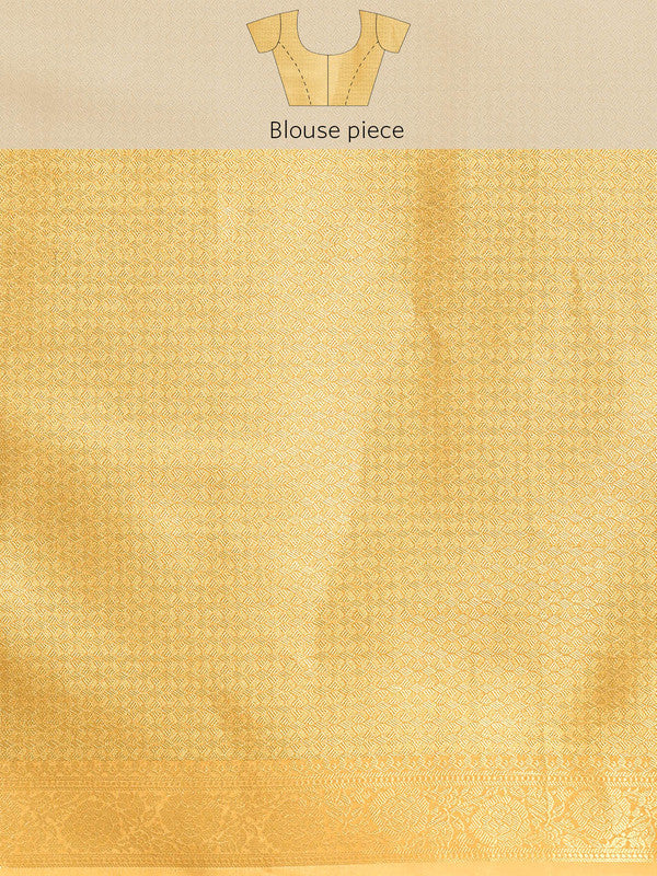 Yellow Tissue Silk Digital Print Floral Saree with Unstitched Blouse - Hiral Fashion - Distacart