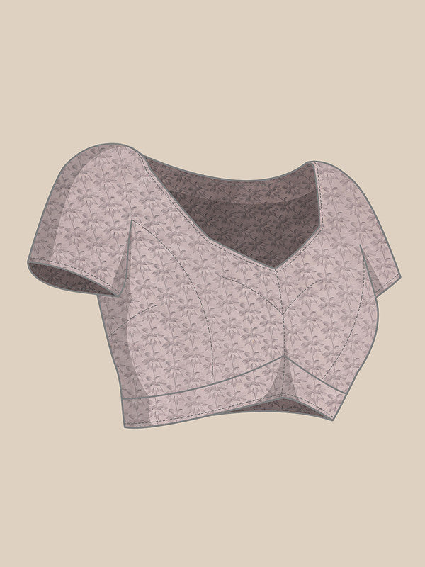 Blue Cotton Blend Digital Print Animal Print Saree with Unstitched Blouse - Hiral Fashion - Distacart