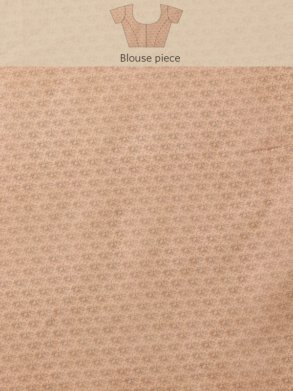 Turquoise Cotton Blend Digital Print Animal Print Saree with Unstitched Blouse - Hiral Fashion - Distacart