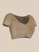 Thumbnail for Gray Cotton Woven Zari Design Floral Saree with Unstitched Blouse - Hiral Fashion - Distacart