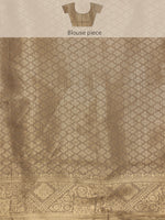 Thumbnail for Gray Cotton Woven Zari Design Floral Saree with Unstitched Blouse - Hiral Fashion - Distacart