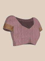 Thumbnail for Pink Kota Doria Embroidered Floral Saree with Unstitched Blouse - Hiral Fashion - Distacart