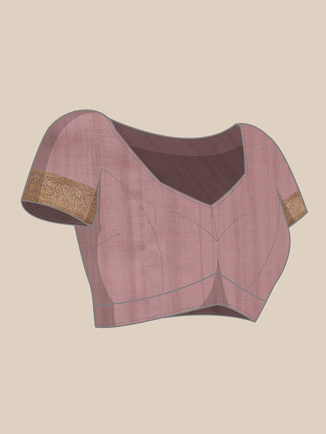 Pink Kota Doria Embroidered Floral Saree with Unstitched Blouse - Hiral Fashion - Distacart