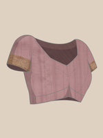 Thumbnail for Pink Kota Doria Embroidered Floral Saree with Unstitched Blouse - Hiral Fashion - Distacart