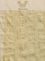 Thumbnail for Olive Silk Blend Digital Print Floral Saree with Unstitched Blouse - Hiral Fashion - Distacart