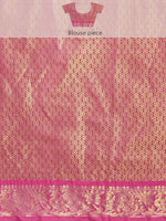 Thumbnail for Navy Blue Pure Silk Woven Zari Design Polka Dots Saree with Unstitched Blouse - Hiral Fashion - Distacart