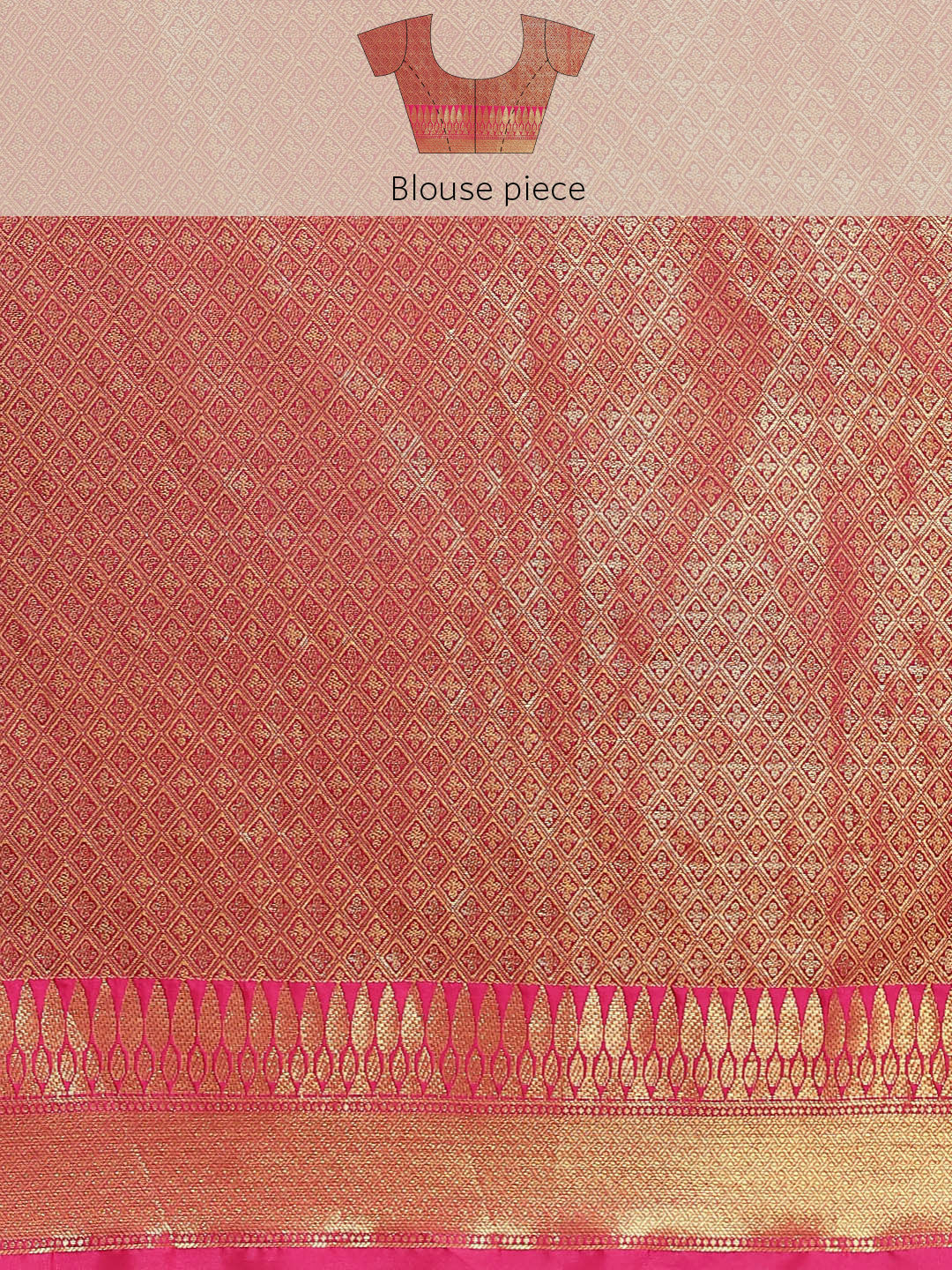 Gray Brocade Woven Zari Design Paisely Saree with Unstitched Blouse - Hiral Fashion - Distacart