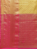 Thumbnail for Yellow Brocade Woven Zari Design Paisely Saree with Unstitched Blouse - Hiral Fashion - Distacart
