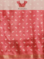 Thumbnail for Navy Blue Silk Blend Digital Print Patola Saree with Unstitched Blouse - Hiral Fashion - Distacart