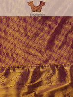 Thumbnail for Mustard Pure Silk Woven Zari Design Floral Saree with Unstitched Blouse - Hiral Fashion - Distacart