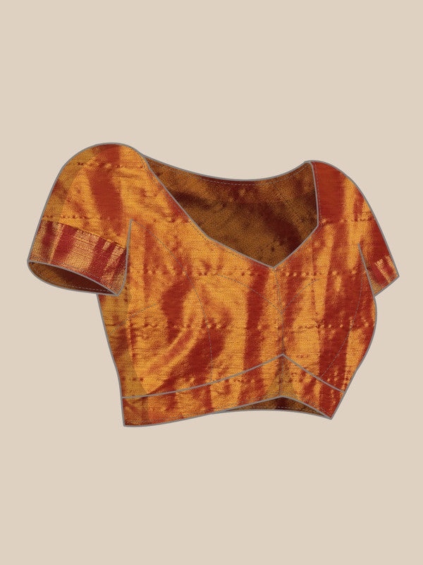 Green Pure Silk Woven Zari Design Floral Saree with Unstitched Blouse - Hiral Fashion - Distacart