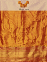 Thumbnail for Gray Pure Silk Woven Zari Design Floral Saree with Unstitched Blouse - Hiral Fashion - Distacart