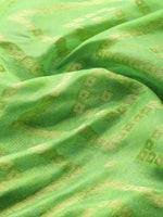 Thumbnail for Green Silk Blend Woven Zari Design Geomatric Saree with Unstitched Blouse - Hiral Fashion - Distacart