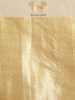 Thumbnail for Pink Silk Blend Woven Zari Design Geomatric Saree with Unstitched Blouse - Hiral Fashion - Distacart