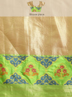 Thumbnail for Pink Silk Blend Woven Zari Design Geomatric Saree with Unstitched Blouse - Hiral Fashion - Distacart