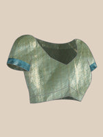 Thumbnail for Yellow Silk Blend Woven Zari Design Geomatric Saree with Unstitched Blouse - Hiral Fashion - Distacart