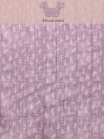 Thumbnail for Lavender Silk Blend Digital Print Floral Saree with Unstitched Blouse - Hiral Fashion - Distacart