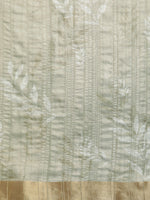 Thumbnail for Olive Silk Blend Digital Print Floral Saree with Unstitched Blouse - Hiral Fashion - Distacart