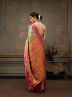 Thumbnail for Green Pure Silk Woven Zari Design Floral Saree with Unstitched Blouse - Hiral Fashion - Distacart