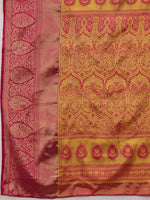 Thumbnail for Green Pure Silk Woven Zari Design Floral Saree with Unstitched Blouse - Hiral Fashion - Distacart