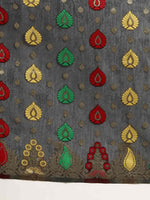 Thumbnail for Black Pure Cotton Woven Zari Design Paisley Saree with Unstitched Blouse - Hiral Fashion - Distacart