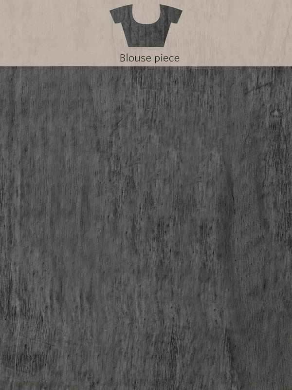 Black Pure Cotton Woven Zari Design Paisley Saree with Unstitched Blouse - Hiral Fashion - Distacart