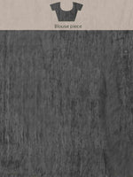 Thumbnail for Black Pure Cotton Woven Zari Design Paisley Saree with Unstitched Blouse - Hiral Fashion - Distacart