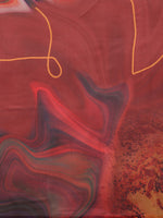Thumbnail for Brown Polyester Digital Print Abstract Saree with Unstitched Blouse - Hiral Fashion - Distacart