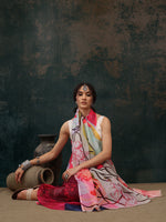 Thumbnail for Multicolor Polyester Digital Print Abstract Saree with Unstitched Blouse - Hiral Fashion - Distacart