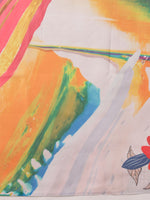 Thumbnail for Multicolor Polyester Digital Print Abstract Saree with Unstitched Blouse - Hiral Fashion - Distacart