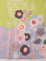 Thumbnail for Green Polyester Digital Print Abstract Saree with Unstitched Blouse - Hiral Fashion - Distacart