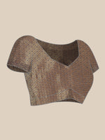 Thumbnail for Navy Blue Tissue Silk Woven Zari Design Floral Saree with Unstitched Blouse - Hiral Fashion - Distacart