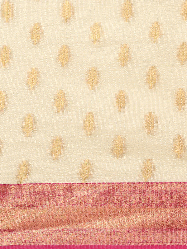 Yellow Tissue Silk Woven Zari Design Floral Saree with Unstitched Blouse - Hiral Fashion - Distacart