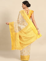 Thumbnail for Pink Tissue Silk Woven Zari Design Floral Saree with Unstitched Blouse - Hiral Fashion - Distacart