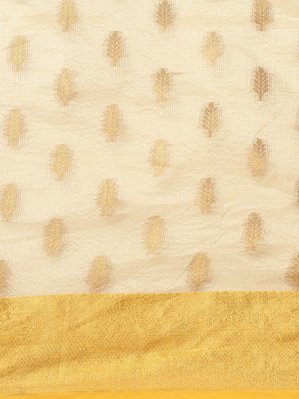 Pink Tissue Silk Woven Zari Design Floral Saree with Unstitched Blouse - Hiral Fashion - Distacart