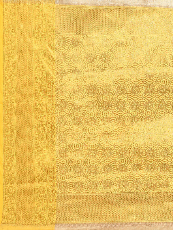 Pink Tissue Silk Woven Zari Design Floral Saree with Unstitched Blouse - Hiral Fashion - Distacart