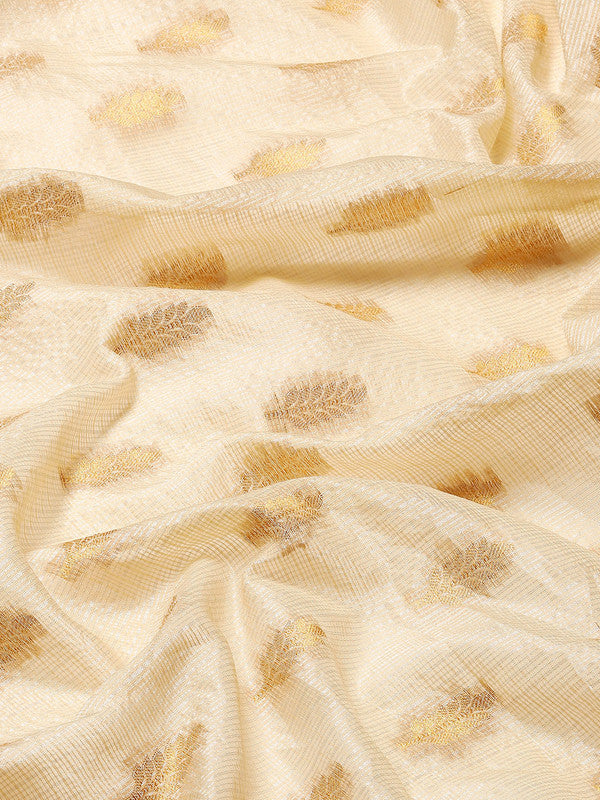 Pink Tissue Silk Woven Zari Design Floral Saree with Unstitched Blouse - Hiral Fashion - Distacart