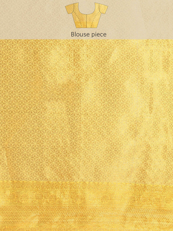 Pink Tissue Silk Woven Zari Design Floral Saree with Unstitched Blouse - Hiral Fashion - Distacart