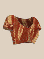 Thumbnail for Multicolor Pure Silk Woven Zari Design Geomatric Saree with Unstitched Blouse - Hiral Fashion - Distacart