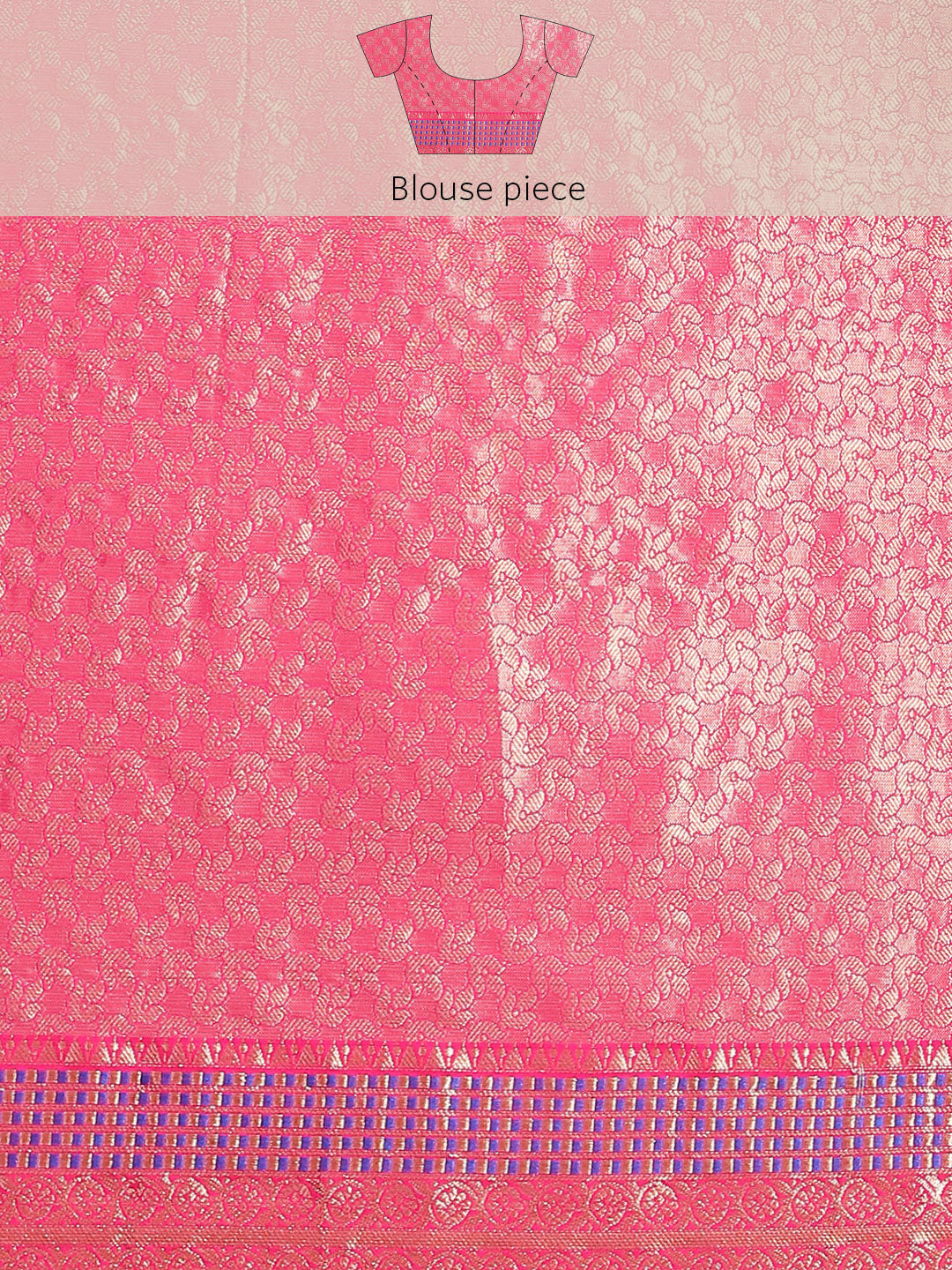 Turquoise Art Silk Woven Zari Design Ethnic Motifs Saree with Unstitched Blouse - Hiral Fashion - Distacart